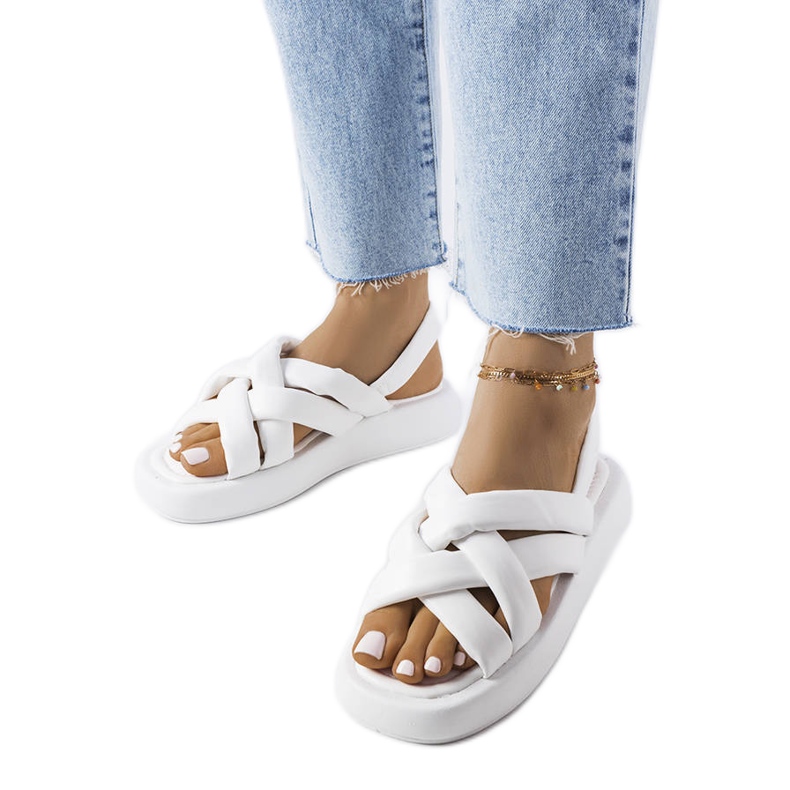 Primeau fehér platform csúszdák Primeau fehér platform csúszdák