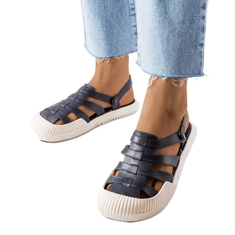 Canton fekete gumi szandál