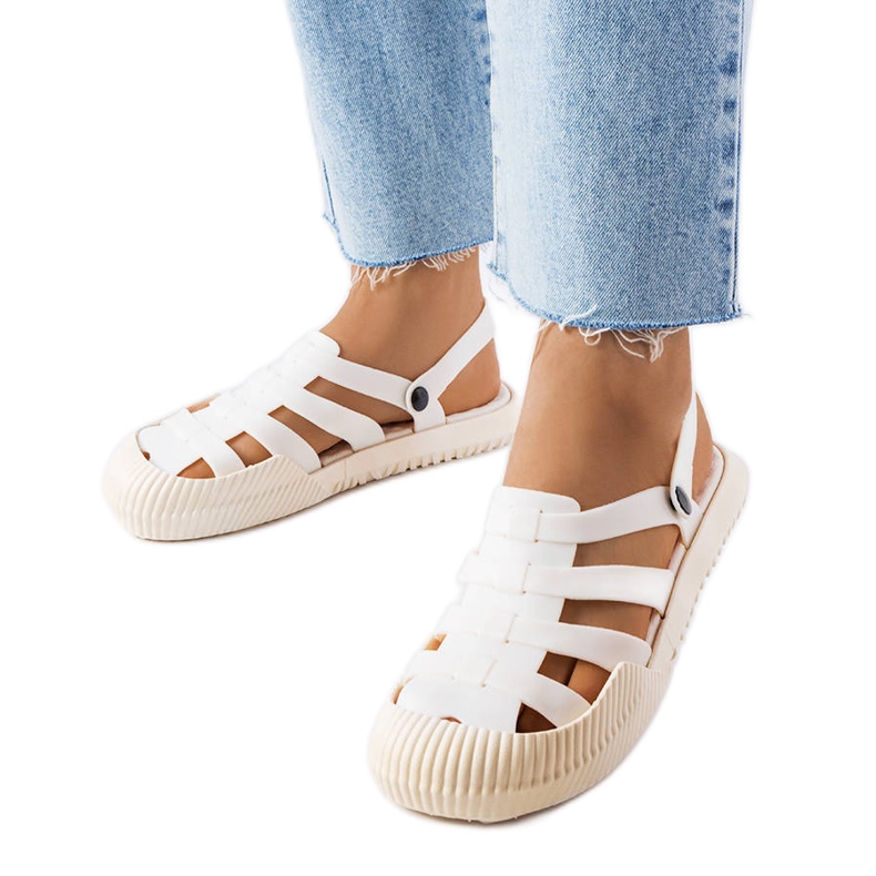 Canton fehér gumi szandál