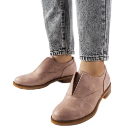 Bézs brogues LS5379 Taupe