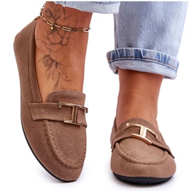 Carly Beige Classic Slip On Loafers bézs