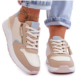 PG1 Női sportcipő Bézs Larisa cipzárral