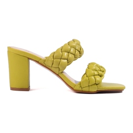 Zöld szövésű Shelovet oszlopszárnyak