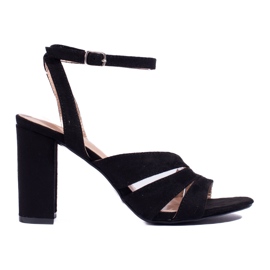 Shelovet fekete blokk szandál