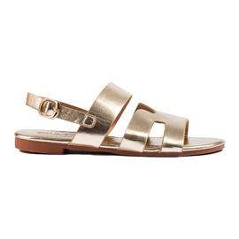 Shelovet arany lapos szandál aranysárga Shelovet arany lapos szandál aranysárga