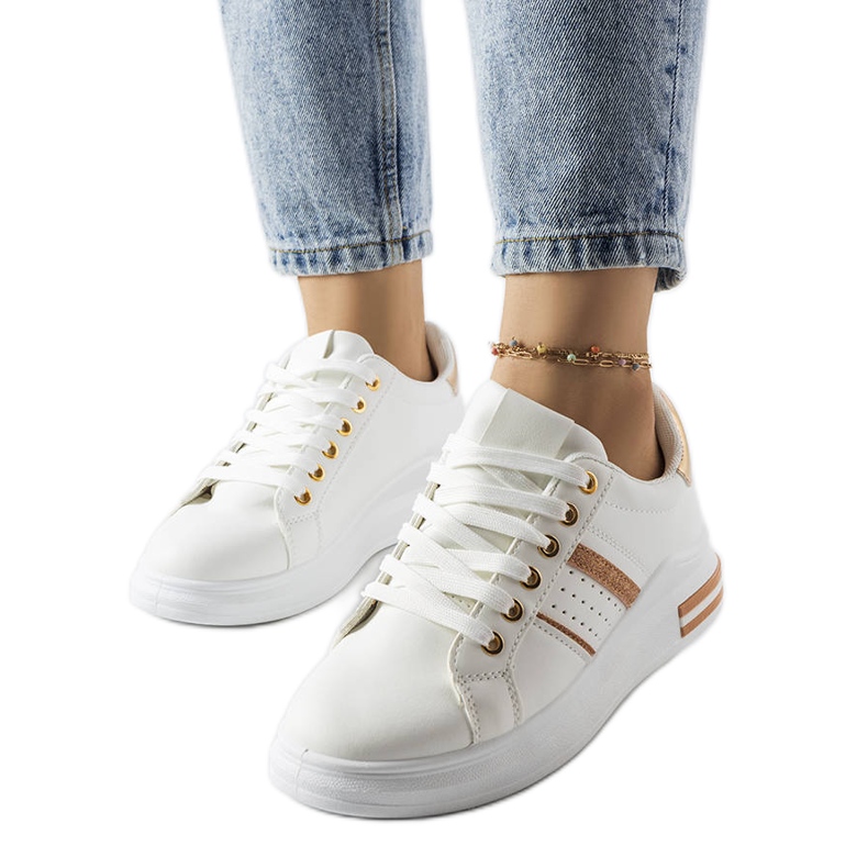 Lanoie fehér platform tornacipő