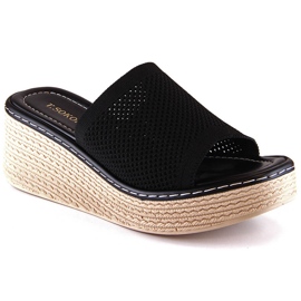 Női fekete ékpapucs T.Sokolski MU100