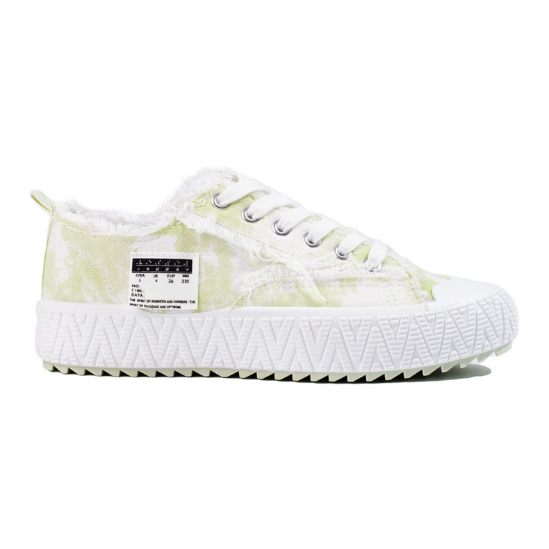 Platform tornacipő fehér és zöld Shelovet