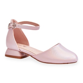 Gyermek Szandál Alacsony Sarkú Pink Nelly rózsaszín
