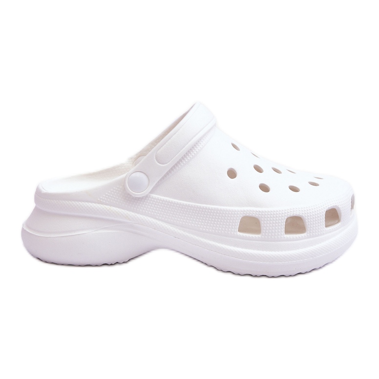 PG2 Hab Papucs Crocs Egy Vaskos Talp Fehér Katniss