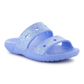 Crocs Classic Glitter Sandal Jr. 207788-5Q6 papucs kék Crocs Classic Glitter Sandal Jr. 207788-5Q6 papucs kék