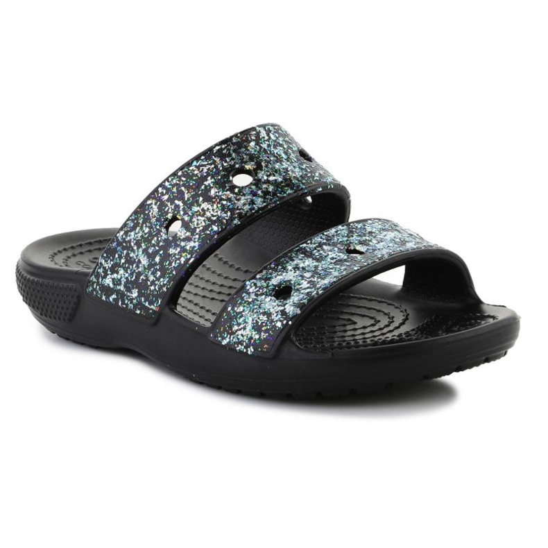 Crocs Classic Glitter szandál 207788-0C4 papucs fekete