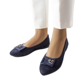 Fleming tengerészgyalogos strasszos balerinák kék