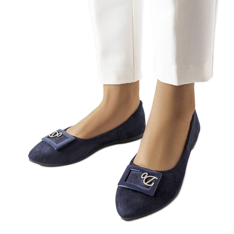 Fleming tengerészgyalogos strasszos balerinák kék