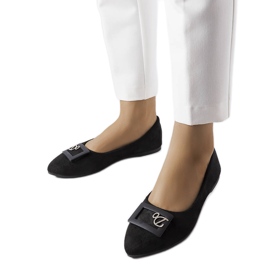 BM Fekete Fleming strasszokkal díszített balerinák