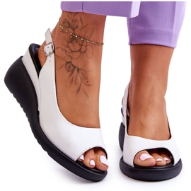 Női ékszandál Sergio Leone SK853 fehér