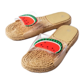 Átlátszó papucs Foddie díszítéssel színtelen Átlátszó papucs Foddie díszítéssel színtelen