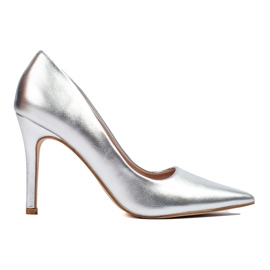 Shelovet ezüst színű női magassarkú pumpák