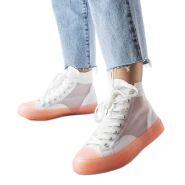 Fehér és rózsaszín magasszárú tornacipő a Nanterre-től