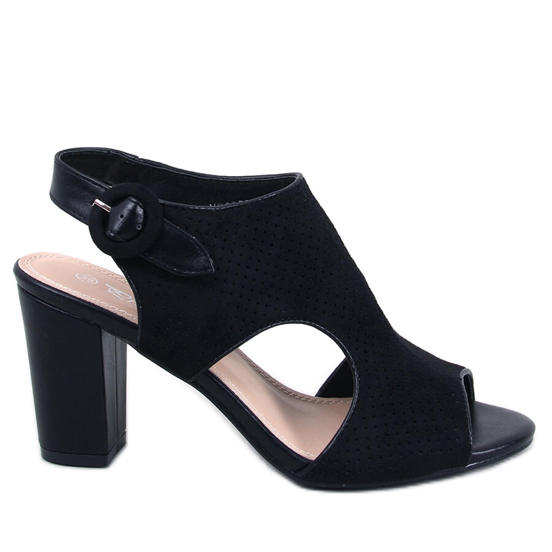 Morillo Fekete áttört sarkú szandál