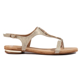 Arany Shelovet lapos szandál aranysárga