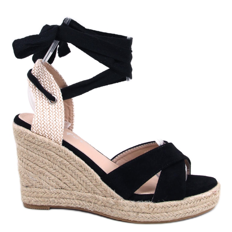 Fekete Espadrilles ék fonott fekete M319P Fekete
