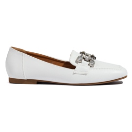 Női fehér naplopók Shelovet díszítéssel Női fehér naplopók Shelovet díszítéssel