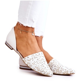 Elegáns bőr balerina Laura Messi 1110 bézs Elegáns bőr balerina Laura Messi 1110 bézs