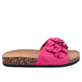 BM Parafa papucs Fowley Fuchsia Peach virággal rózsaszín BM Parafa papucs Fowley Fuchsia Peach virággal rózsaszín