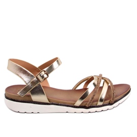 BM Marty Gold cirkónia szandál aranysárga