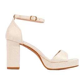 W. Potocki Női bézs szandál a Potocki poszton