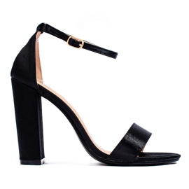 Shelovet fekete magassarkú szandál Shelovet fekete magassarkú szandál