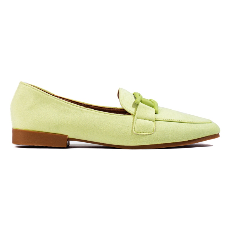 Női zöld Shelovet velúr mokaszinok