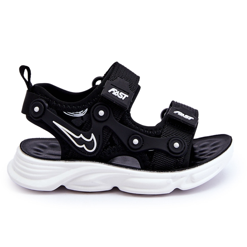 Tobias Boys tépőzáras szandál fekete-fehér Tobias Boys tépőzáras szandál fekete-fehér