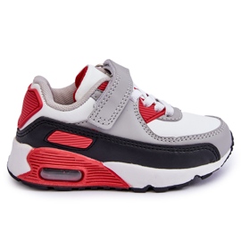 FR1 Gyermek bőr platformú sportcipő fehér és piros Lori FR1 Gyermek bőr platformú sportcipő fehér és piros Lori