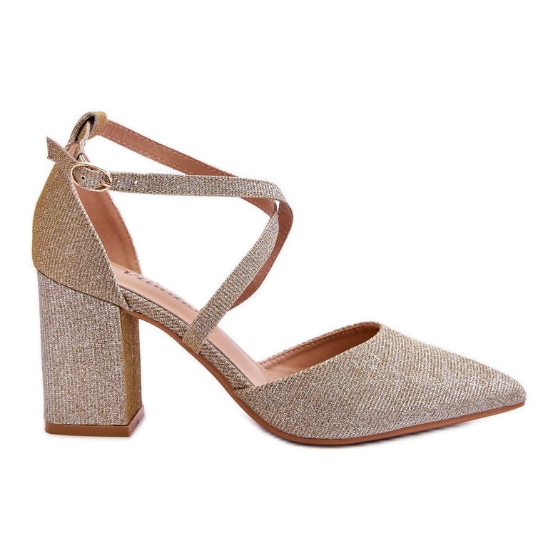 WS1 Divatos fényes pumpák arany Galaxy Sarkon aranysárga