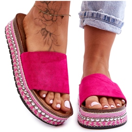 WR1 Női sima velúr papucs Fuchsia Hayen rózsaszín WR1 Női sima velúr papucs Fuchsia Hayen rózsaszín