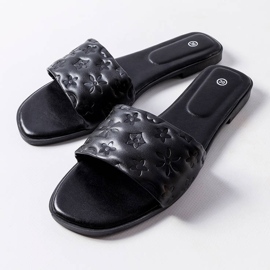 Fekete lapos szandál márka Amalie