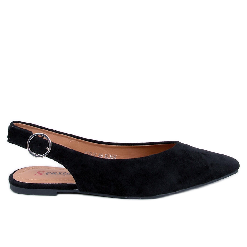 Kehlani Fekete nyitott sarkú balettlapos