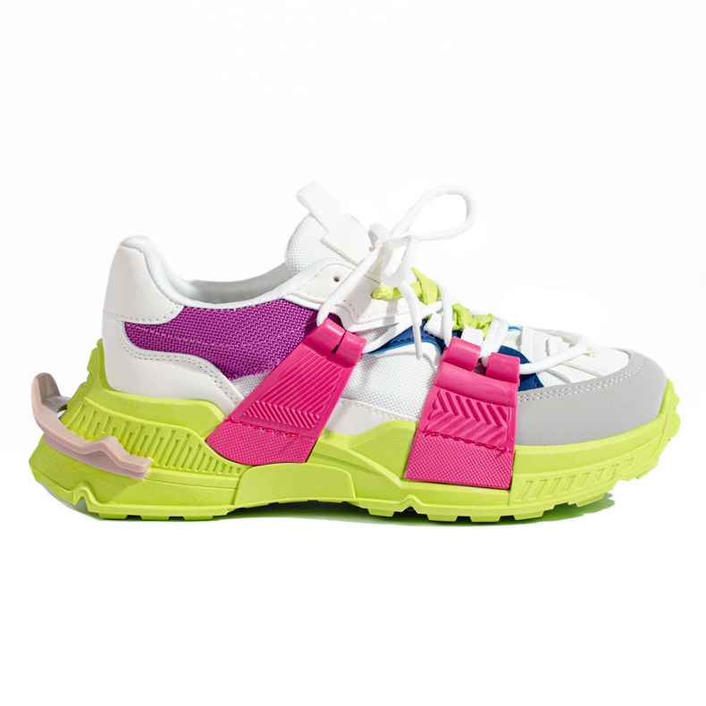 Női tarka tornacipő vastag talpon Shelovet fehér