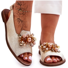 Lapos szandál Nicole 2805/064 arany aranysárga