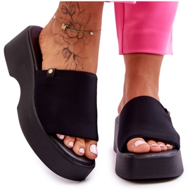 Női Platform Papucs Fekete Carmela