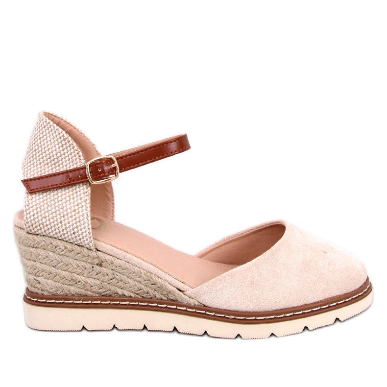 Ellio Beige ékes espadrillák bézs Ellio Beige ékes espadrillák bézs