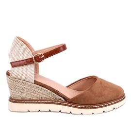 Ellio Khaki ékes espadrillák barna