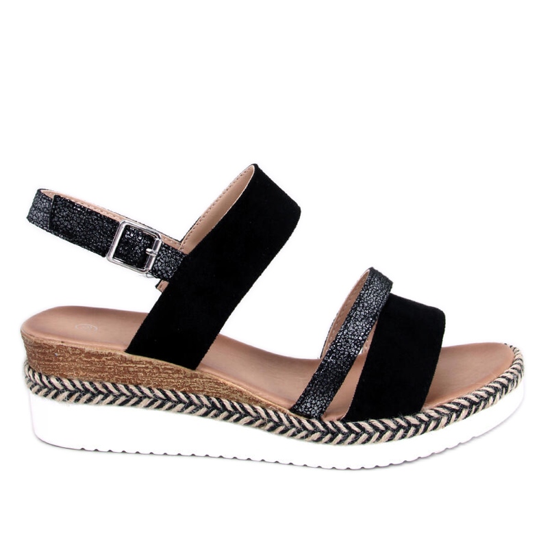 A márka ékszandáljai Frazier Black fekete