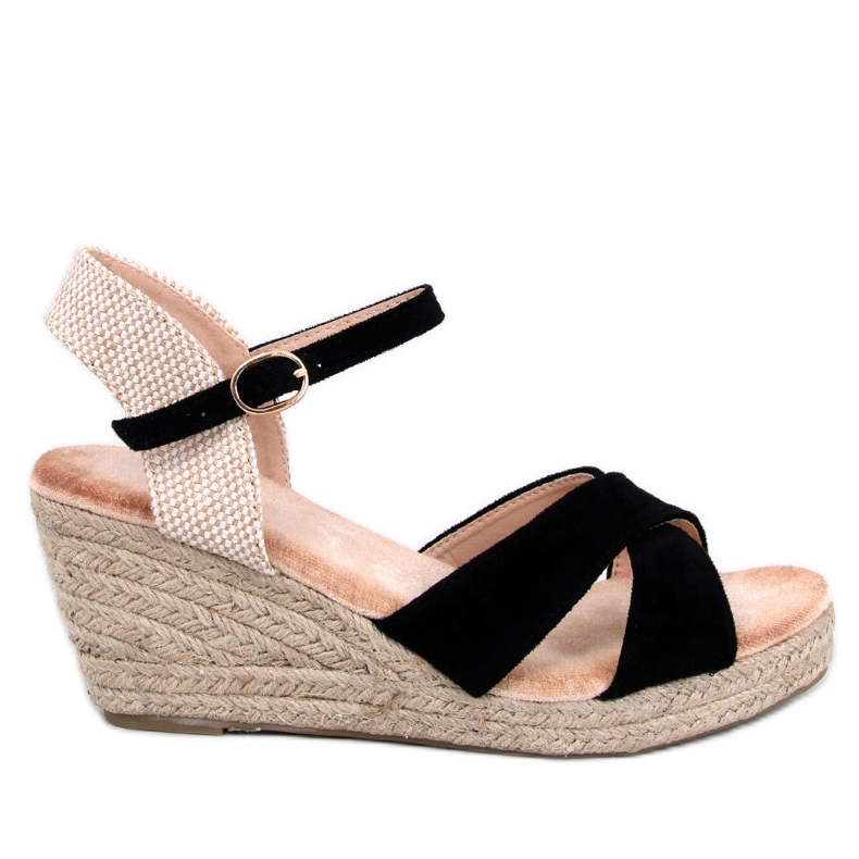 Willa Black espadrille ékszandál fekete