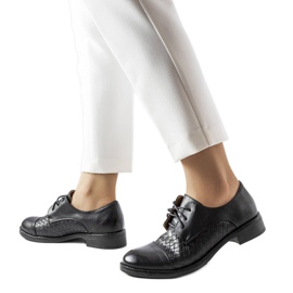 Bézs brogues LS5379 Taupe fekete