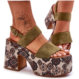 Bőr Sarkú Szandál Maciejka 06089-24 Zöld