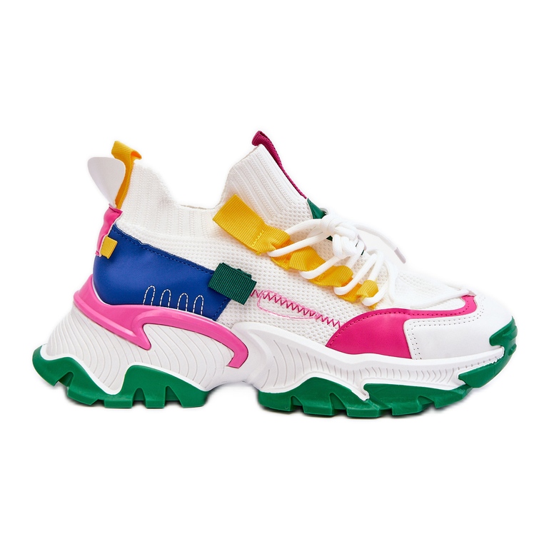 PS1 Női zoknis tornacipő fehér-zöld Keaton