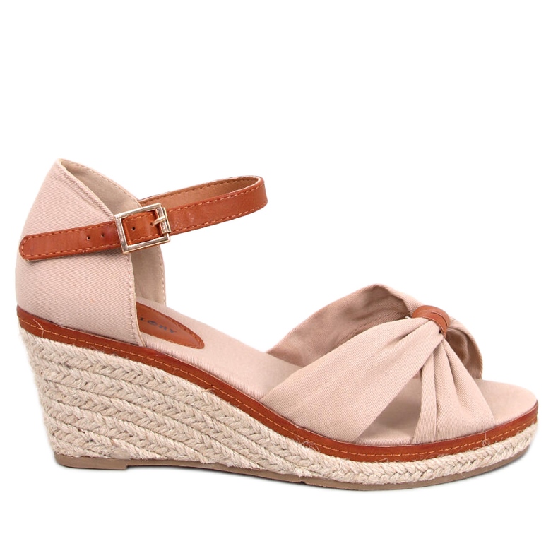 Kristen Beige ékes espadrillák bézs Kristen Beige ékes espadrillák bézs